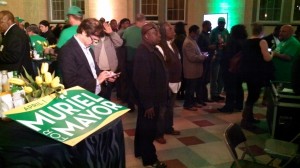 Supporters wait for Councilwoman Muriel Bowser to take the stage.